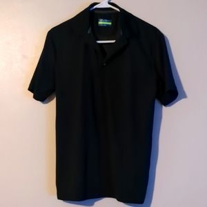 Women's Black Short Sleeve Polo